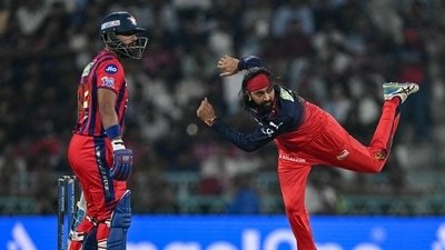 There was a tense moment between Krunal Pandya and Nicholas Pooran. (AFP)