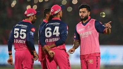 RR are one match away from qualifying for the IPL 2026 playoffs. (AFP) RR are one match away from qualifying for the IPL 2026 playoffs. (AFP)
