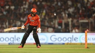 Abhishek Sharma was dismissed by Kagiso Rabada in the match against the Gujarat Titans. (REUTERS)