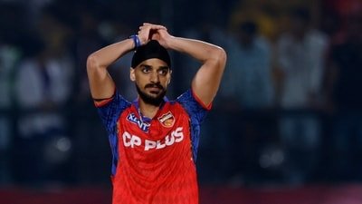 Punjab Kings' Arshdeep Singh reacts (REUTERS)