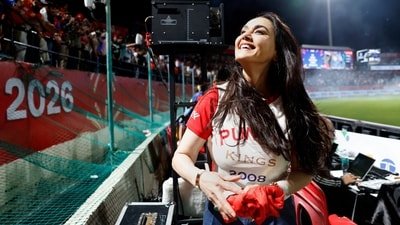 Punjab Kings co-owner Preity Zinta after an IPL match. (REUTERS)