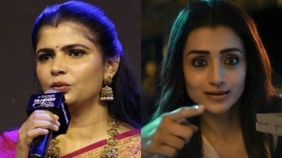 Chinmayi Sripaada dubbed for Trisha Krishnan's character Preethi in Karuppu.
