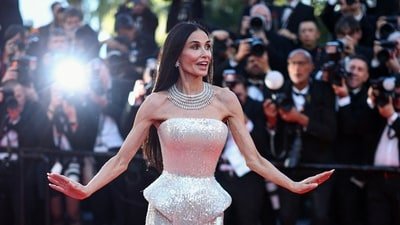 Moore, who is serving on the Cannes competition jury this year, has made several high-profile appearances since arriving on the French Riviera on Monday night. (REUTERS)