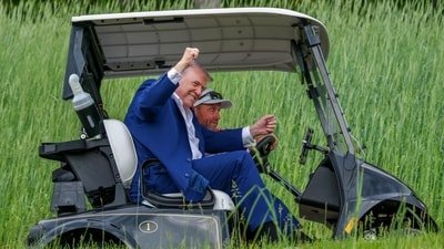 The Boys creator Eric Kripke expressed disbelief at a real-life golden statue of Trump unveiled in Florida in line with show's satirical parallel to Trump. (Tasos Katopodis/Getty Images/AFP) (Getty Images via AFP) The Boys creator Eric Kripke expressed disbelief at a real-life golden statue of Trump unveiled in Florida in line with show's satirical parallel to Trump. (Tasos Katopodis/Getty Images/AFP) (Getty Images via AFP)