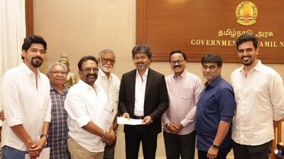 Tamil Nadu CM Vijay sends special wishes to Suriya and Trisha Krishnan’s Karuppu as it nears  ₹100 crore at box office. (X)