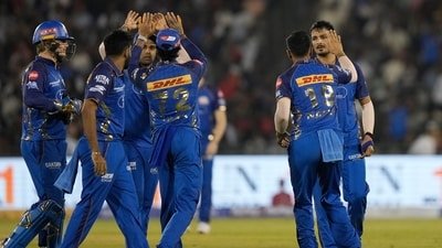 Mumbai Indians crashed out from the IPL 2026 playoffs race on Sunday. (AP)