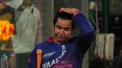 Vaibhav Sooryavanshi's runs are not coming in spades. (AP Photo/Manish Swarup) Vaibhav Sooryavanshi's runs are not coming in spades. (AP Photo/Manish Swarup)