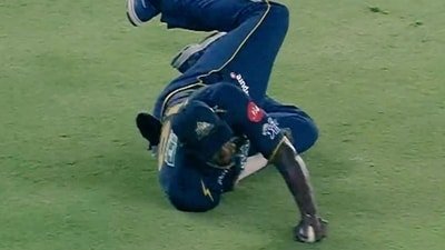 Jason Holder took a tricky catch of Rajat Patidar. (X Image)