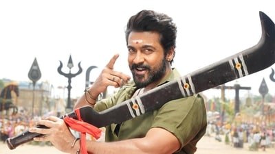Karuppu worldwide box office collection day 3: Suriya in a still from the film.