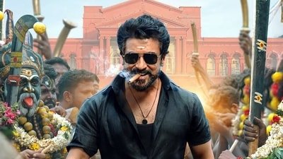 Suriya plays dual roles in RJ Balaji's Karuppu, which will hit screens on May 14.