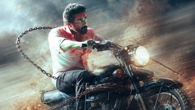 Karuppu box office collection day 7: Suriya in a still from the RJ Balaji film.