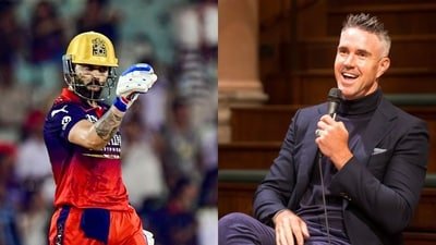 Kevin Pietersen was blown away by Virat Kohli’s passion after his century vs KKR. (ANI and X Image)