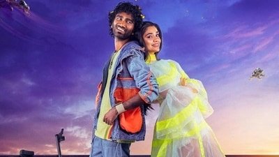 Pradeep Ranganathan and Krithi Shetty in a still from Vignesh Shivan's Love Insurance Kompany.