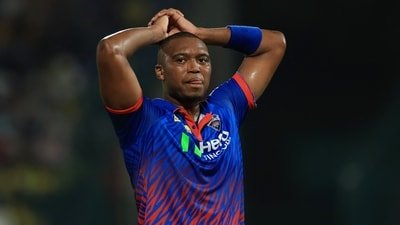 Lungi Ngidi returned to the action against CSK. (REUTERS)