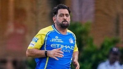 Chennai: Chennai Super Kings' MS Dhoni during a training session. (PTI)