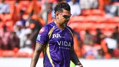 Sunil Narine became the first overseas player in the IPL to take 200 wickets (PTI)
