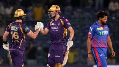 KKR won the match against the Delhi Capitals by eight wickets. (PTI)