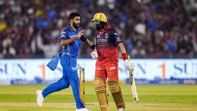 It was that kind of innings. Jasprit Bumrah couldn't help but pat Krunal Pandya on the back. (PTI)