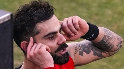 Virat Kohli reacts ahead of his game against KKR tonight (PTI) Virat Kohli reacts ahead of his game against KKR tonight (PTI)