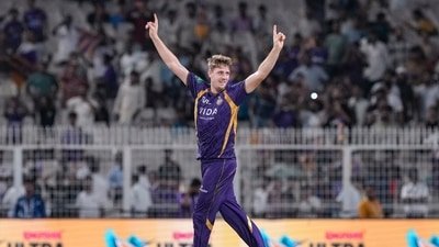Cameron Green finally gave the dual skill output KKR wanted from him. (PTI)