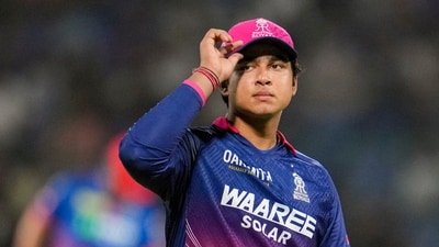 Vaibhav Sooryavanshi during the IPL 2026 match between RR and DC. (PTI) Vaibhav Sooryavanshi during the IPL 2026 match between RR and DC. (PTI)