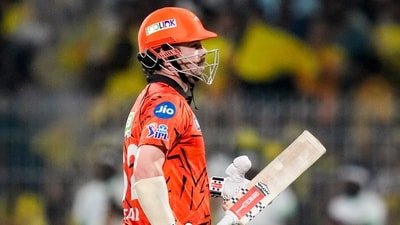 Sunrisers Hyderabad's Travis Head walks back to the pavilion after being dismissed by Chennai Super Kings' Mukesh Choudhary during the IPL 2026 match (PTI) Sunrisers Hyderabad's Travis Head walks back to the pavilion after being dismissed by Chennai Super Kings' Mukesh Choudhary during the IPL 2026 match (PTI)