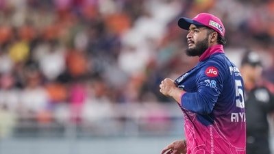 Despite defeat in Q2, Riyan Parag was happy with his team's overall show in IPL 2026. (PTI) Despite defeat in Q2, Riyan Parag was happy with his team's overall show in IPL 2026. (PTI)