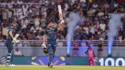 Shubman Gill got a century against RR. (PTI) Shubman Gill got a century against RR. (PTI)