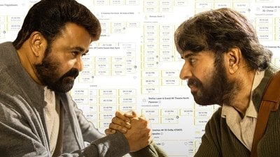 Patriot Twitter reviews: Mohanlal and Mammootty in a still from the spy film.