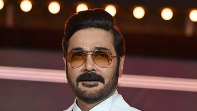 Prosenjit Chatterjee responded to speculations about him after West Bengal election results. (Photo by SUJIT JAISWAL / AFP) (AFP)