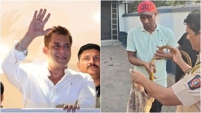 A snake was rescued at Salman Khan's Galaxy Apartment in Mumbai.
