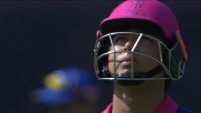 Vaibhav Sooryavanshi after being dismissed by Deep Chahar against the Mumbai Indians. (X images)