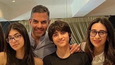 Sunjay Kapur and Karisma Kapoor share two children - Samaira and Kiaan. Sunjay Kapur and Karisma Kapoor share two children - Samaira and Kiaan.