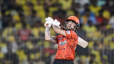 Sunrisers Hyderabad's Ishan Kishan in action against Chennai Super Kings on Monday. (PTI)