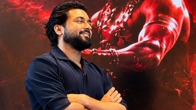 Suriya says he's pleased by the housefull boards for Karuppu at the film's success meet. Suriya says he's pleased by the housefull boards for Karuppu at the film's success meet.