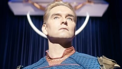 Antony Starr as Homelander in The Boys season 5.