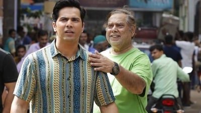 Varun Dhawan with his father, filmmaker David Dhawan.