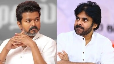 The internet couldn't help but draw comparisons between Vijay and Pawan Kalyan.
