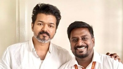 Tamil Nadu CM Vijay with Rajmohan.