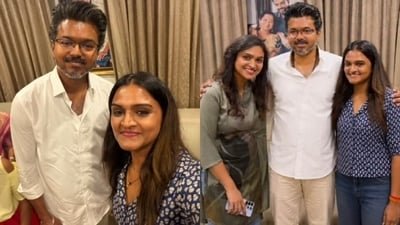 Vijay with his cousin sisters Keerthana Sundar and Pallavi Surendar.