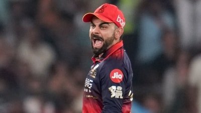 Virat Kohli was all charged up against GT on the field. (PTI)