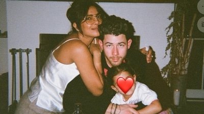 Nick Jonas takes daughter Malti Marie to Vegas with him as Priyanka Chopra is busy shooting in India.