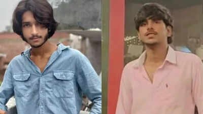 The accused, identified as Asad (L), a resident of Khoda Colony, was wanted in connection with the stabbing death of a teenager, Surya Pratap Chauhan (R) earlier this week. 'They began firing indiscriminately at cops': How UP police gunned down prime accused in Ghaziabad teen murder