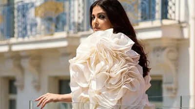 Aishwarya Rai Bachchan's UNSEEN look from Cannes goes viral; actress models in dramatic floral ensemble - PICS