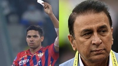 Sunil Gavaskar took down the 'Chit Celebration brutally. (X images, AFP)