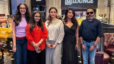Priyanka Chopra hangs out with Namrata Shirodkar and daughter Sitara Ghattamaneni at Mahesh Babu’s AMB Cinemas amid Varanasi shoot