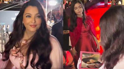 Aaradhya Bachchan's sweet reaction to mom Aishwarya Rai Bachchan's moment with fan at Cannes goes viral - WATCH