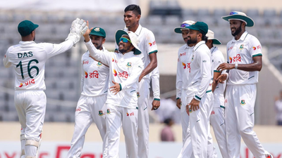 Bangladesh stun Pakistan by 104 runs as Nahid Rana’s five-for seals historic Test win