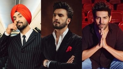 Diljit Dosanjh, Ranveer Singh and Kartik Aaryan Diljit Dosanjh, Ranveer Singh and Kartik Aaryan