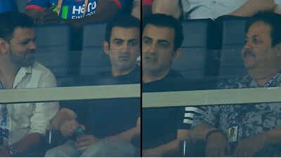 Gautam Gambhir attends DC vs KKR IPL 2026 match, seen in long chat with selector - Watch